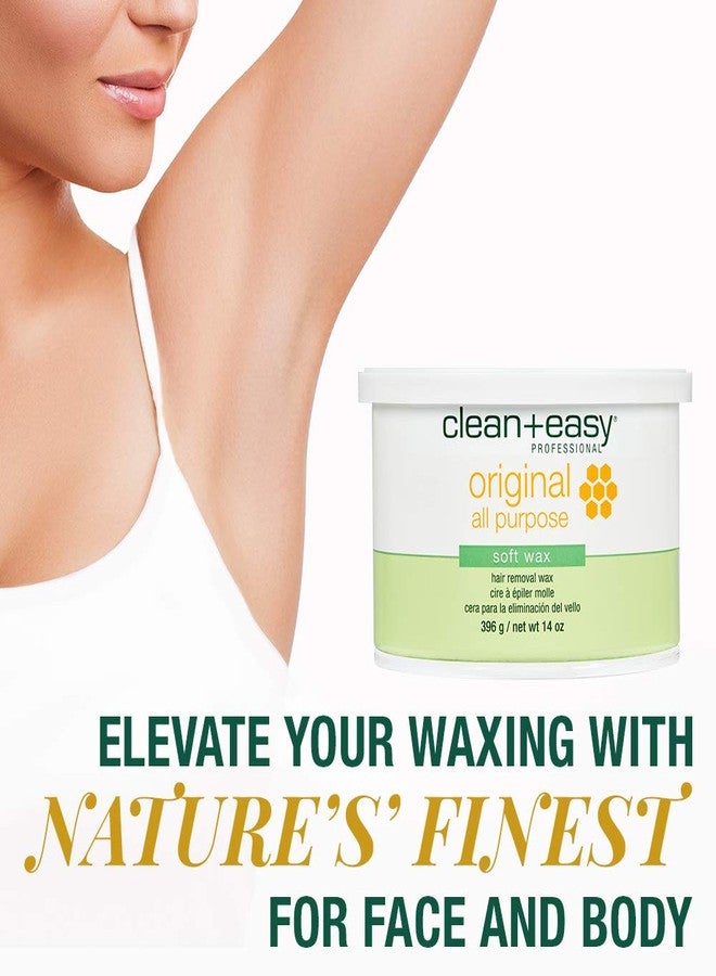 Clean + Easy All-Purpose Soft Wax – Wax for Sensitive Skin, Hair Removal for Body & Facial Hair, 14 oz - Image 2